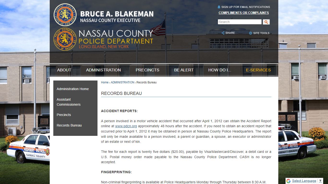 Records Bureau | Nassau County Police, NY